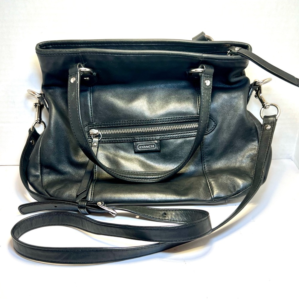 Coach Daisy Mia F23901 Soft Black Leather Convertible Crossbody